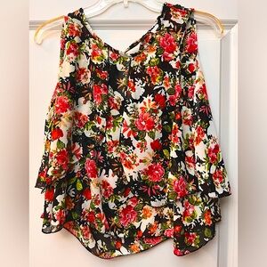 Zebra printed top.  This is a precious summer top! Size small.  Worn once